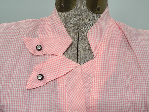 Lightweight Pink Gingham Dress <br> (B-36" W-26.5" H-36")