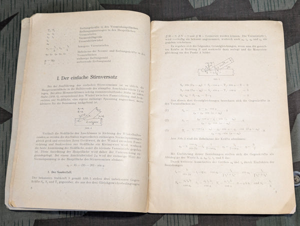 1944 "Und Noch Einmal Der Versatz" Book on Construction