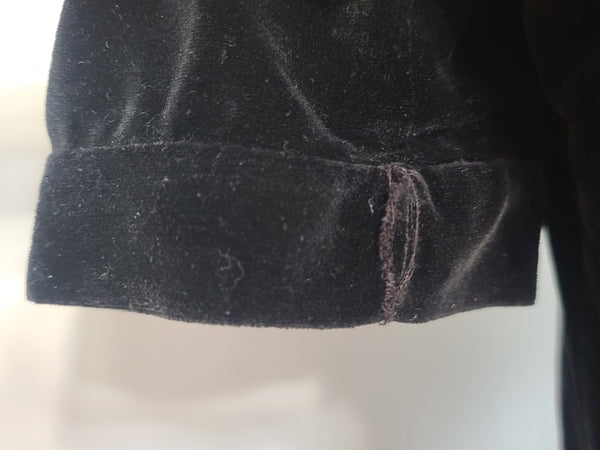 German Black Velvet Dress with Sequin Bow <br> (B-36" W-27" H-35")