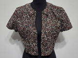 Black and Brown Print Dress and Short Sleeve Top <br> (B-38" W-30" H-36")