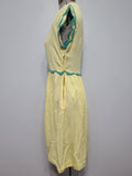Yellow Lanz Dress with Scalloped Trim <br> (B-32" W-26"" H-39")