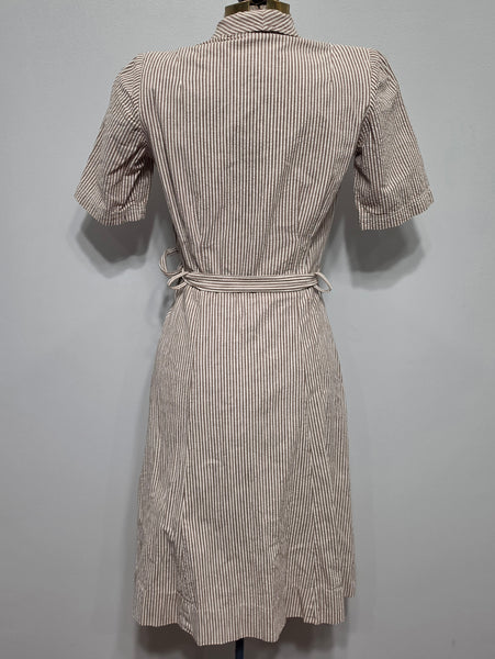 Army Nurse Seersucker Hospital Dress and Cap (Named) <br> (B-34" W-25" H-33")
