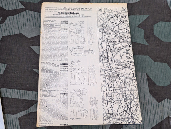 Was Ihr Wollt Magazine Heft 4 1937 With Dress Pattern (Lotta Svärd)