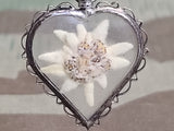 Edelweiss Heart Shaped Velvet Necklace 835 Silver