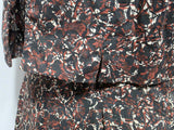 Black and Brown Print Dress and Short Sleeve Top <br> (B-38" W-30" H-36")