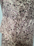 Lavender Rose Print Dress <br> (B-41" W-34" H-42")
