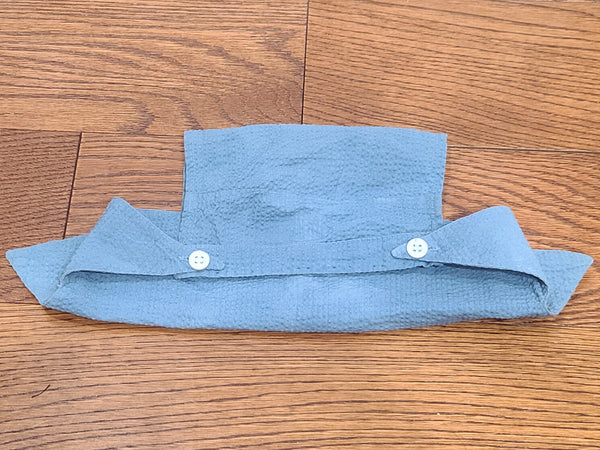 American Red Cross Blue Seersucker Dress and Hat <br> (B-42" W-36" H-41")