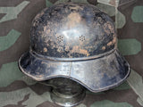 Luftschutz Helmet with Liner Blown Out Rivets