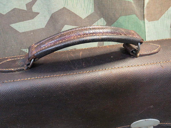 Pre War German Pebbled Leather Briefcase