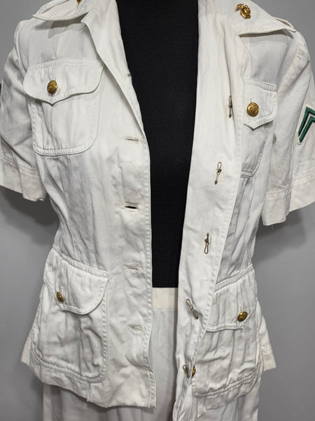 USMCWR Women's Marine Corps White Summer Jacket <br> (37" Bust)
