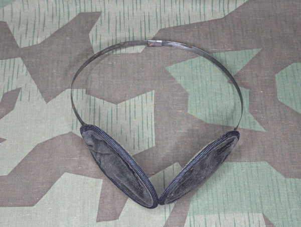 Original German Folding Earmuffs Gray and Black