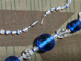 Blue Glass Bead Necklace