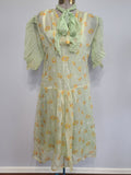 1920s Crepe Flapper Dress XXS <br> (31" Bust)
