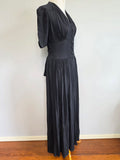 German Black Gown Long Evening Dress <br> (B-36" W-30" H-42")