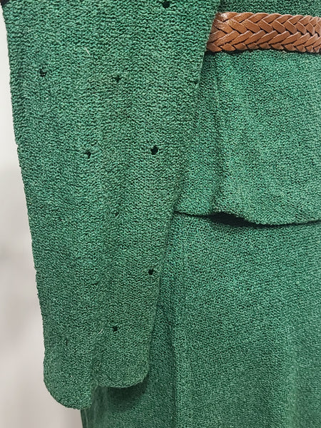 Green Knit Top and Skirt Set <br> (B-36" W-26" H-36")