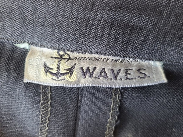 Navy WAVES Uniform: Jacket and Skirt <br> (B-38" W-31" H-42")