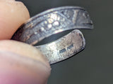 V for Victory Morse Code Ring Sterling 925 ASW