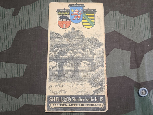Original Shell Map of Anhalt Thüringen Sachsen