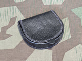 Original Deadstock Leather Wallet Horseshoe Form Black