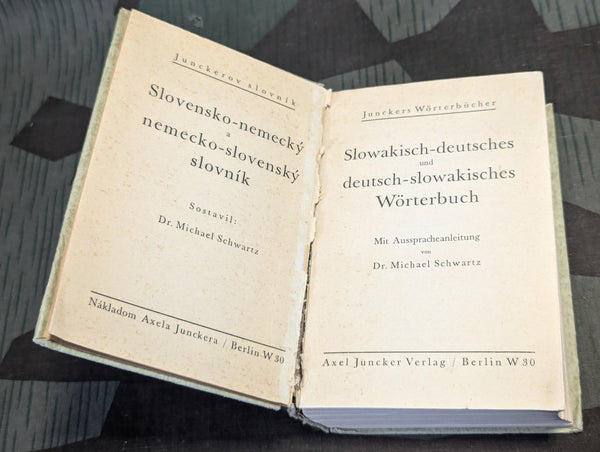Deutsch - Slowakisch Dictionary 1943 (AS-IS)