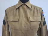 Women's WAC OD Wool Blouse (Air Corps Patch) <br> (40" Bust)