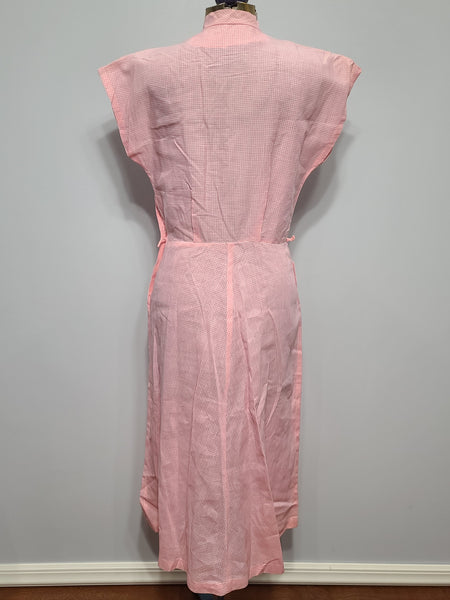 Lightweight Pink Gingham Dress <br> (B-36" W-26.5" H-36")