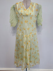 1920s Crepe Flapper Dress XXS <br> (31" Bust)