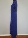 DuBarry Blue Sequin Gown 1945 <br> (B-38" W-29" H-38")