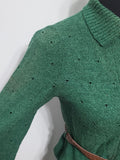 Green Knit Top and Skirt Set <br> (B-36" W-26" H-36")