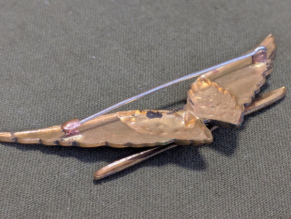 Army Air Corps Winged Propeller Sweetheart Brooch
