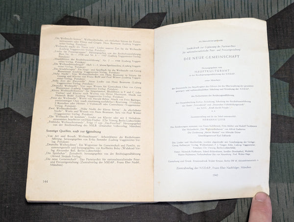 Deutsche Kriegs Weihnacht NSDAP Published 1942