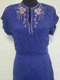DuBarry Blue Sequin Gown 1945 <br> (B-38" W-29" H-38")
