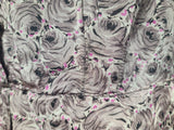 Lavender Rose Print Dress <br> (B-41" W-34" H-42")