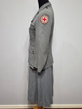 American Red Cross Military Welfare Summer Uniform Jacket and Skirt <br> (B-38" W-26" H-36")