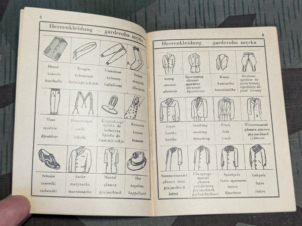 Original German-Polish Dictionary w/ Pictures