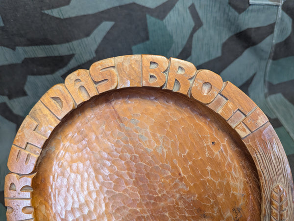 Ehret Das Brot Hand Carved Wood Bread Plate