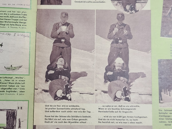 Erika Magazine Februar 1940 (Nr. 8) (Feldpost, Snowball Fights, Drawings)