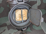 M38 Gas Mask in Late War Can with Lenses, Cloth, and Retainer