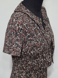 Black and Brown Print Dress and Short Sleeve Top <br> (B-38" W-30" H-36")