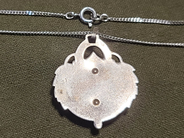 Army Eagle Marcasite Sweetheart Necklace