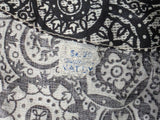 Black and White Print Dress Flower Belt Buckle <br> (B-42" W-36" H-41")