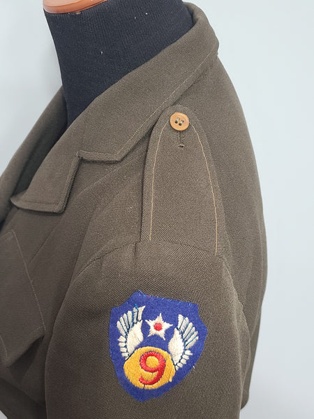 Women's Ike Jacket Red Lining Theater Made 9th Air Force (B-36" W-27")