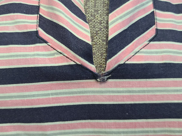 Pink and Dark Blue Striped Dress <br> (B-36" W-27" H-38")