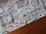 White Blue Pink Abstract Print Dress <br> (B-34" W-25.5" H-42")