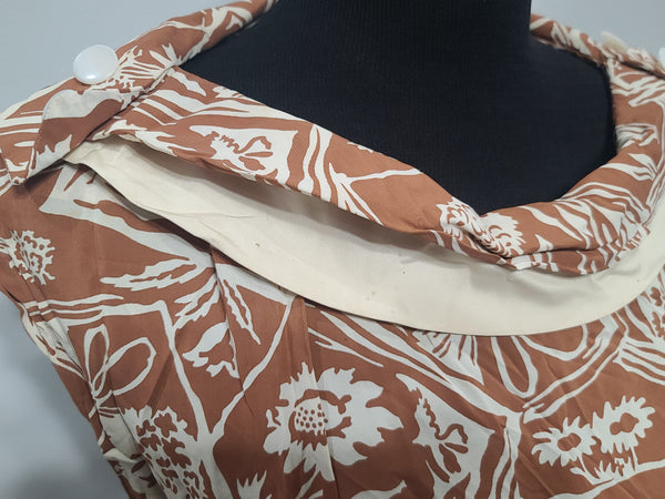 Harvest Print Dress <br> (B-36" W-30")