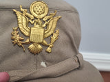 WAC Officer Khaki Hobby Hat (Size 22 1/2)