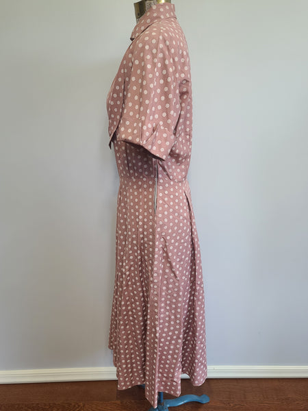 German Dusty Pink Dress Marga Hennes <br> (B-37" W-28" H-41")