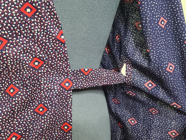 German Wrap Apron Style House Dress <br> (adjustable 29"-32.5" waist)