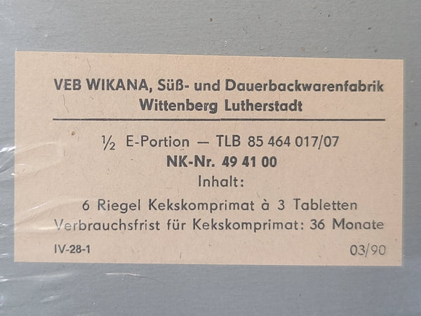 East German Rations Kekskomprimat Tin Unopened