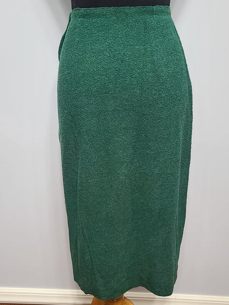 Green Knit Top and Skirt Set <br> (B-36" W-26" H-36")